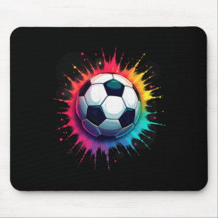 Colourful Tie Dye Soccer Ll _1 Mouse Pad