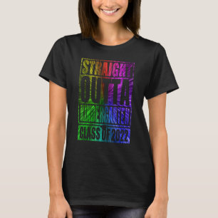 Colourful Tie Dye Straight Outta Kindergarten Grad T-Shirt