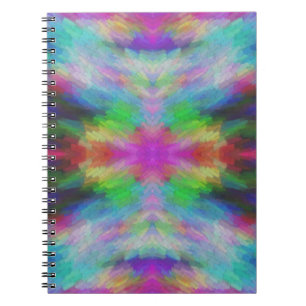 Colourful Tie Dye Style Art Notebook