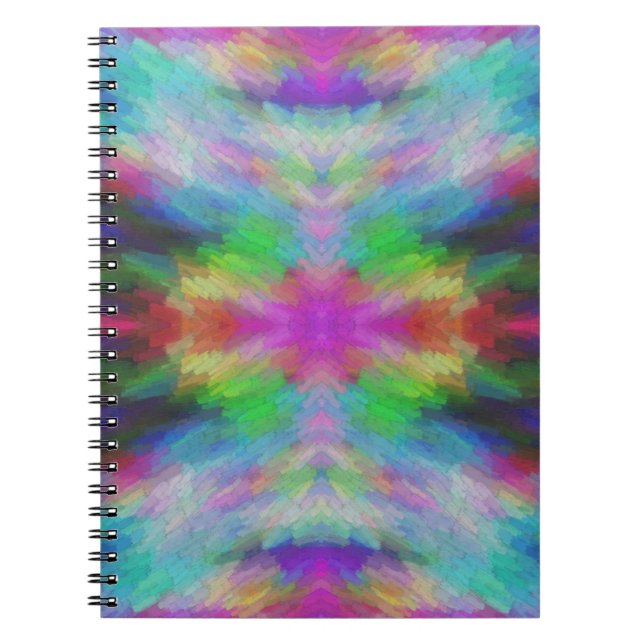 Colourful Tie Dye Style Art Notebook (Front)