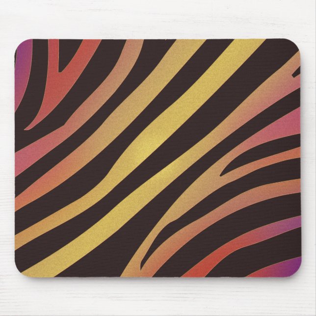 Colourful Tiger Animal Print Mouse Pad (Front)