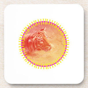 Colourful Tiger Coaster