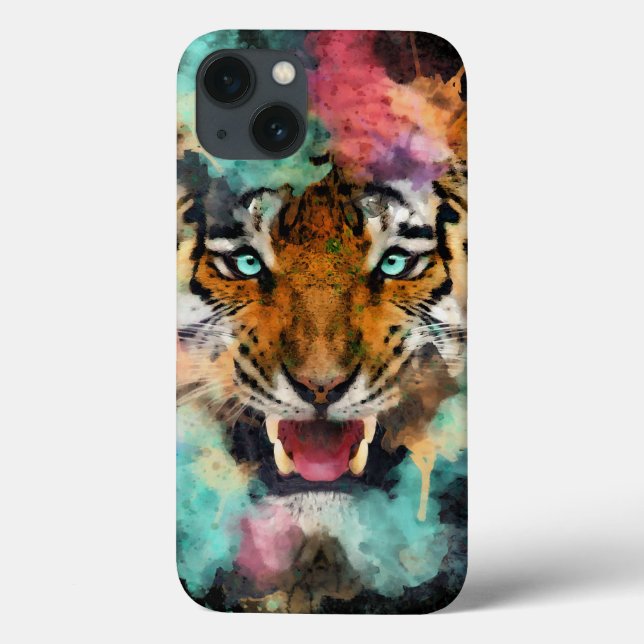 Colourful Tiger Head  Case-Mate iPhone Case (Back)