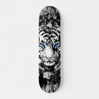 Colourful Tiger Head - Retro Tiger Skateboard