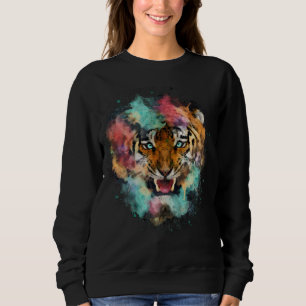 Colourful Tiger Head  Sweatshirt