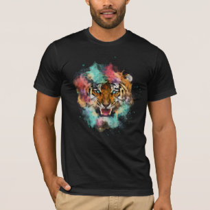 Colourful Tiger Head T-Shirt