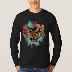 Colourful Tiger Head T-Shirt