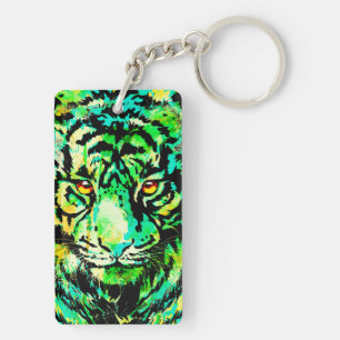 Colourful Tiger Keychain - Wildlife Big Cats