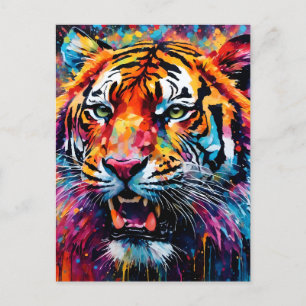 Colourful Tiger Postcard