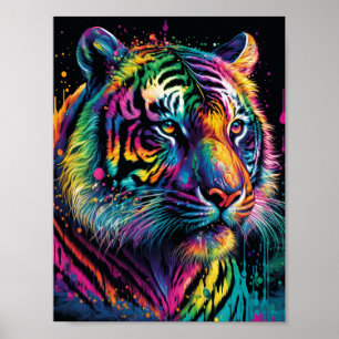 Colourful Tiger Poster