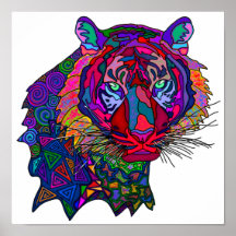 Colourful Tiger Print