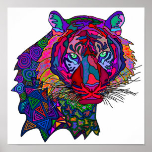 Colourful Tiger Print
