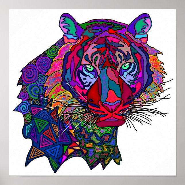 Colourful Tiger Print (Front)
