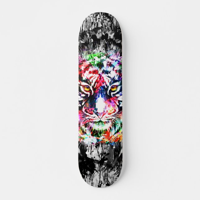 Colourful Tiger Skateboard Deck - Tiger (Front)