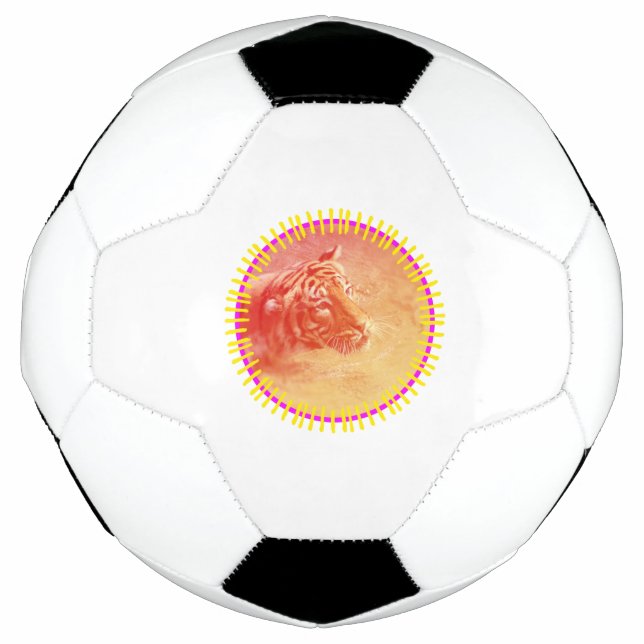Colourful Tiger Soccer Ball (Front)