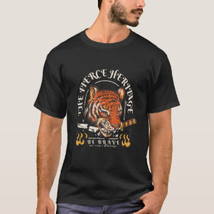 Colourful Tiger With a Knife Realistic Tiger Wome T-Shirt