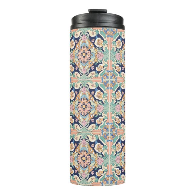 Colourful Tile Design Thermal Tumbler (Front)