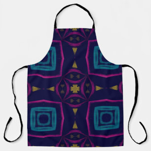 Colourful Tile illustration. Fashion Geometric Orn Apron