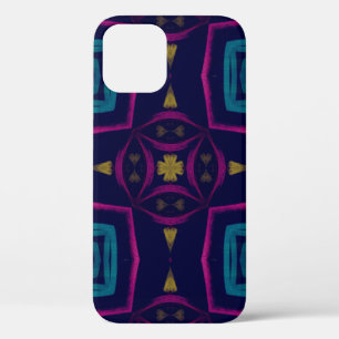 Colourful Tile illustration. Fashion Geometric Orn iPhone 12 Case
