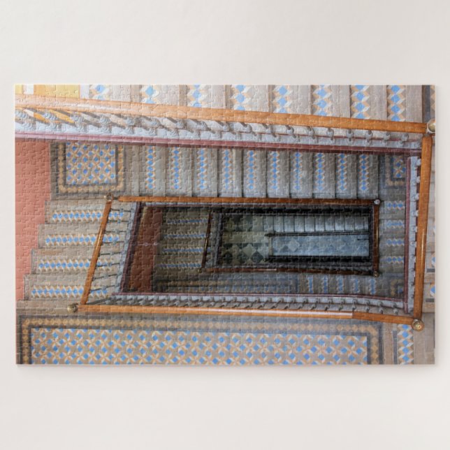 Colourful Tile Stairway Barcelona - 20x30 - 1014 p Jigsaw Puzzle (Horizontal)
