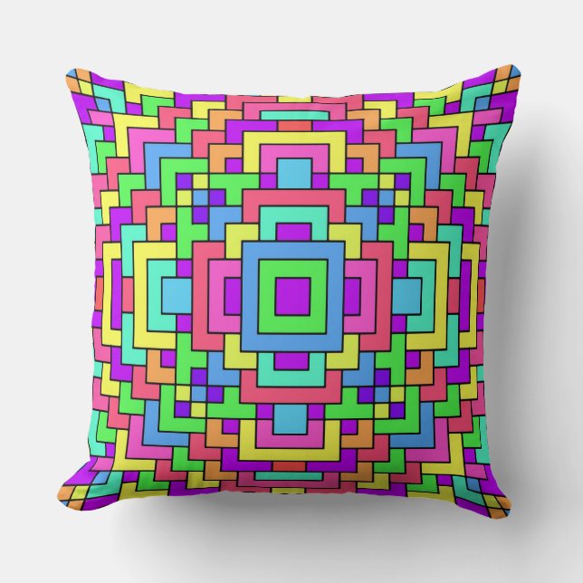 Colourful Tiles Cushion (Front)