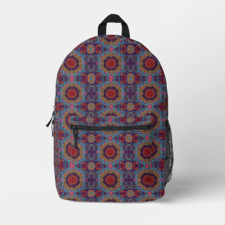 Colourful Tiles Printed Backpack