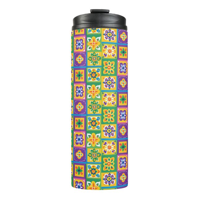 Colourful Tiles Thermal Tumbler (Front)
