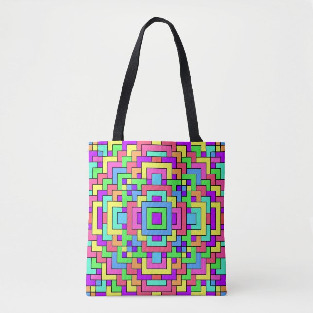 Colourful Tiles Tote Bag (Front)