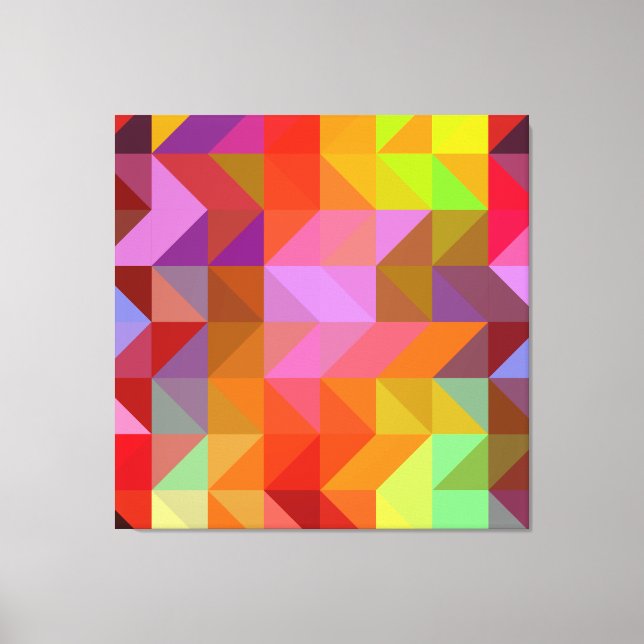 Colourful Tiling Pattern Canvas Print (Front)