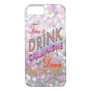 Colourful Time to Drink Champagne iPhone 7 Case