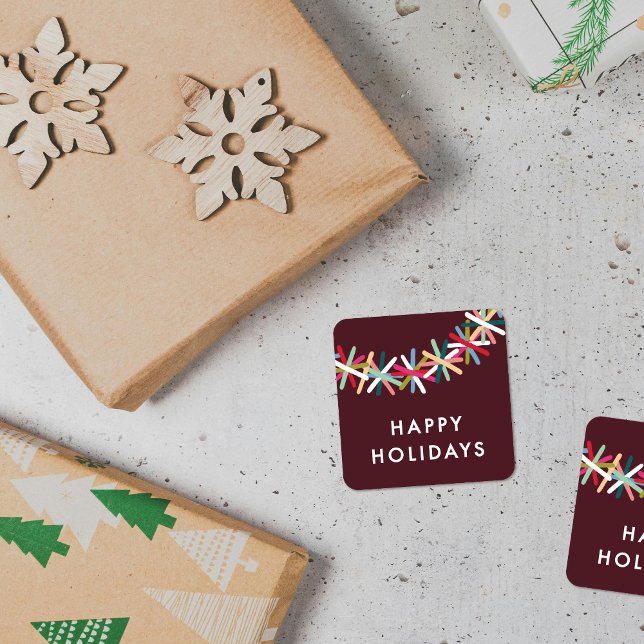 Colourful Tinsel Garland Happy Holidays Sticker (Creator Uploaded)