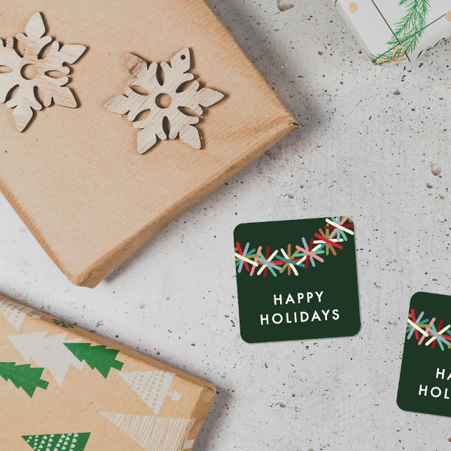 Colourful Tinsel Garland Happy Holidays Sticker (Creator Uploaded)