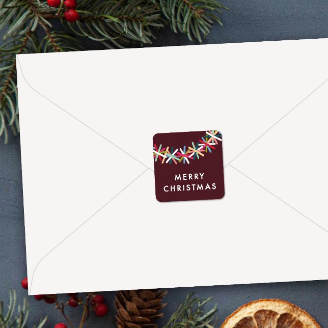 Colourful Tinsel Garland Merry Christmas Sticker (Creator Uploaded)