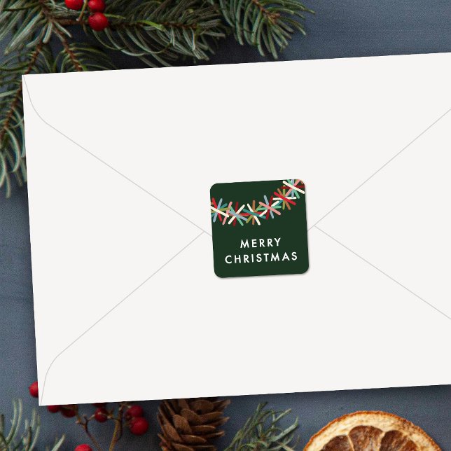 Colourful Tinsel Garland Merry Christmas Sticker (Creator Uploaded)