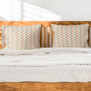 Colourful Tiny Triangles Fall Geometric Pattern Pillowcase