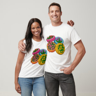 Colourful Tire Planters – Bright Floral Garden T-Shirt