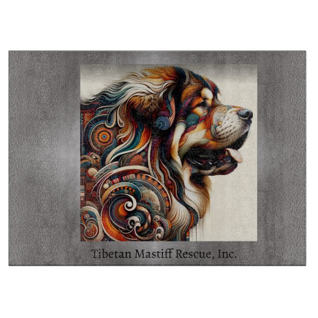 Colourful TM Head Cutting Board (Front)