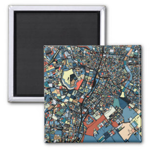 Colourful Tokyo Map Magnet