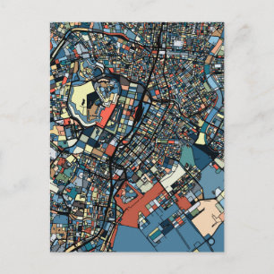 Colourful Tokyo Map Postcard