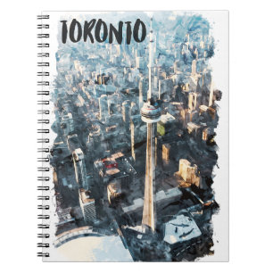Colourful Toronto Canada City Silhouette Notebook