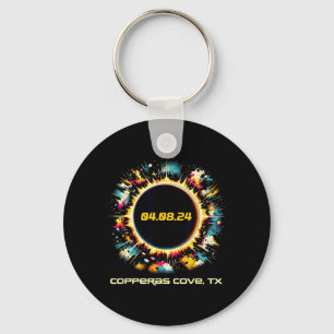 Colourful Total Solar Eclipse Copperas Cove Texas Key Ring
