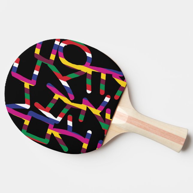 Colourful Tote bag Ping Pong Paddle (Side)