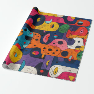 Colourful Totems  Wrapping Paper