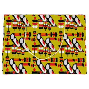 Colourful Toucan Artwork Large Gift Bag