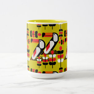 Colourful Toucan Artwork Two-Tone Coffee Mug