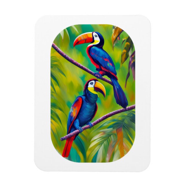 Colourful Toucan Bird Art Magnet (Vertical)