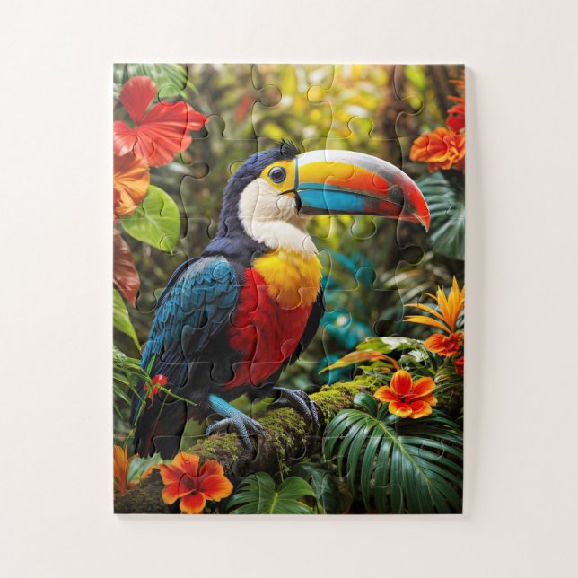 Colourful Toucan Bird Jigsaw Puzzle (Vertical)