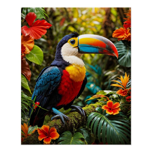 Colourful Toucan Bird Poster (Front)