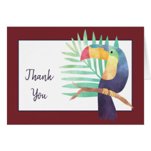 Colourful Toucan Bird Thank You Card