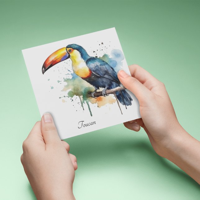 colourful toucan, customisable holiday card (Creator Uploaded)